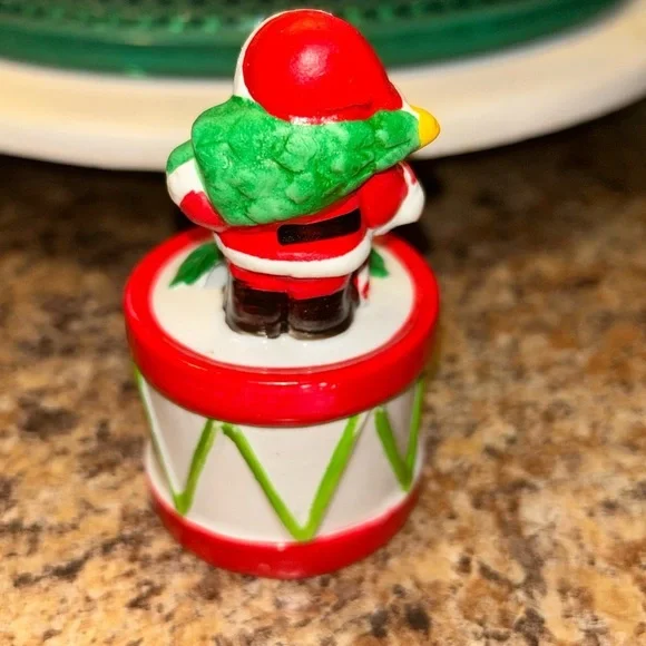 VINTAGE Woolworth Christmas Ceramic Candle
Drum Santa Claus Lid Hand Painted - Picture 7 of 10
